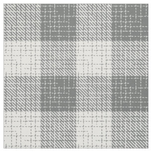 Grijs en wit geruit kruisraster Plaid  Stof
