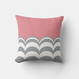 Grijs en Wit Geschikt voor Aangepast proefje Kussen