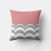 Grijs en Wit Geschikt voor Aangepast proefje Kussen (Achterkant)