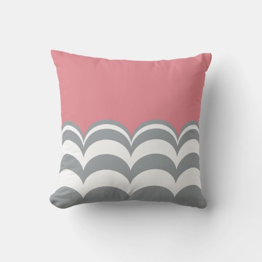 Grijs en Wit Geschikt voor Aangepast proefje Kussen (Voorkant)