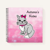 Grijs en wit gespikkeld gepersonaliseerd notitieboek (Voorkant)