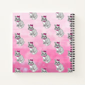 Grijs en wit gespikkeld gepersonaliseerd  notitieboek (Achterkant)