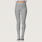 Grijs en wit gewatteerde gingham leggings (Voorkant)