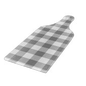 Grijs en wit Gingham Check Patroon Snijplank (Hoek)