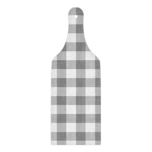 Grijs en wit Gingham Check Patroon Snijplank (Voorkant)