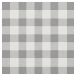Grijs en wit Gingham Check Patroon Stof