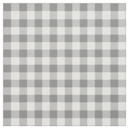 Grijs en wit Gingham Check Patroon Stof