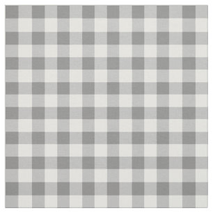 Grijs en wit Gingham Check Patroon Stof