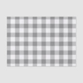 Grijs en wit Gingham Check Patroon Tissuepapier (Voorkant)