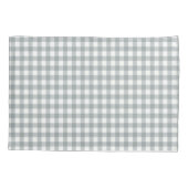Grijs en Wit Gingham Patroon Kussensloop (Achterkant-Links)