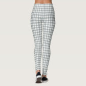 Grijs en Wit Gingham Patroon Leggings (Achterkant)