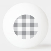 Grijs en wit Gingham patroon Pingpongbal (Voorkant)