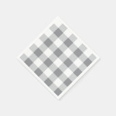 Grijs en wit Gingham patroon Servet (Hoek)