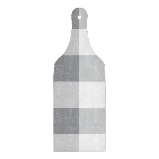 Grijs en wit Gingham patroon Snijplank (Voorkant)