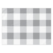 Grijs en wit Gingham patroon Tafelkleed (Voorkant (Horizontaal))
