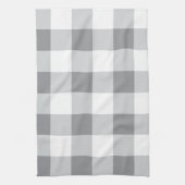 Grijs en wit Gingham patroon Theedoek (Verticaal)