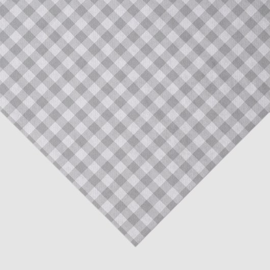 Grijs en wit Gingham Tissuepapier (Detail)
