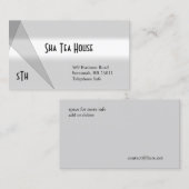 Grijs en wit Grijze geometrische Visitekaartje (Voorkant / Achterkant)