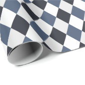 Grijs en wit harlekijn diamant patroon cadeaupapier (Rol Hoek)