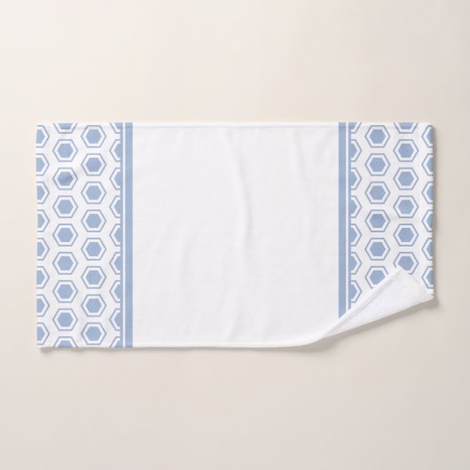 Grijs en wit Hexagonal Patroon Bad Handdoek (Handdoek)
