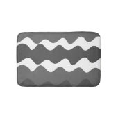 Grijs en wit horizontaal golvenpatroon badmat (Voorkant)