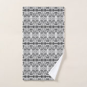 Grijs en wit kant patroon bad handdoek (Handdoek)