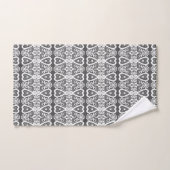Grijs en wit kant patroon bad handdoek (Handdoek)