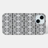 Grijs en wit kant patroon Case-Mate iPhone case (Achterkant (horizontaal))