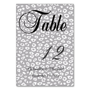 Grijs en wit Luipaard Print Kaart