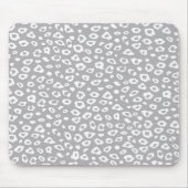 Grijs en wit Luipaard Print Muismat (Voorkant)