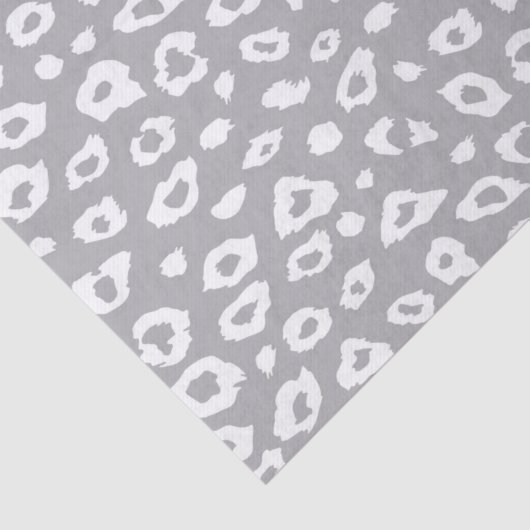 Grijs en wit Luipaard Print Tissuepapier (Detail)