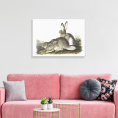 Grijs en wit Man & Vrouw Hare Digital Art Canvas Afdruk (Insitu (Woonkamer))