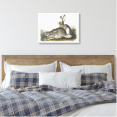 Grijs en wit Man & Vrouw Hare Digital Art Canvas Afdruk (Insitu (Slaapkamer))