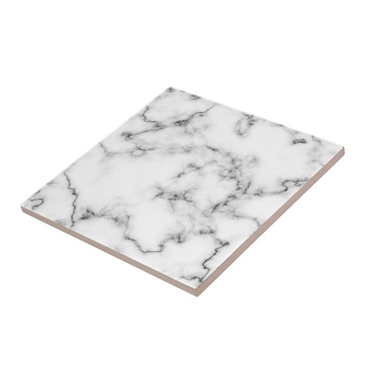 Grijs en wit Marmer effect tegel Tegeltje (Zijkant)