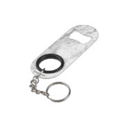 Grijs en wit marmer mini flessenopener (Achterkant Gekanteld)