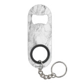 Grijs en wit marmer mini flessenopener (Achterkant)