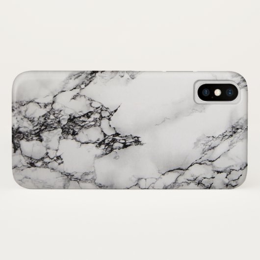 Grijs en wit marmer zwart rack Case-Mate iPhone case (Achterkant (horizontaal))