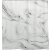 Grijs en Wit Marmeren Geode Douchegordijn (Voorkant)