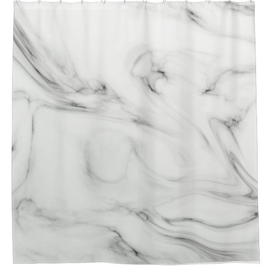 Grijs en Wit Marmeren Geode Douchegordijn (Voorkant)