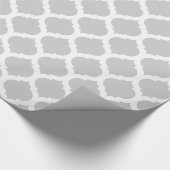 Grijs en wit Marokkaans patroon Cadeaupapier (Hoek)