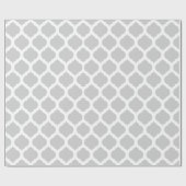 Grijs en wit Marokkaans patroon Cadeaupapier (Vlak)