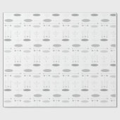 Grijs en Wit MCM Mid+Century Abstract Modern Cadeaupapier (Vlak)