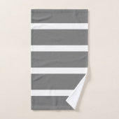 Grijs en Wit Minimal Stripes Home Kantoor Bad Handdoek (Handdoek)