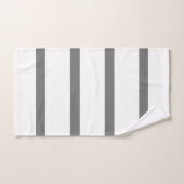 Grijs en Wit Minimal Stripes Home Kantoor Bad Handdoek (Handdoek)