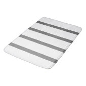 Grijs en Wit Minimal Stripes Home Kantoor Badmat (Gekanteld)