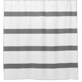 Grijs en Wit Minimal Stripes Home Kantoor Douchegordijn (Voorkant)