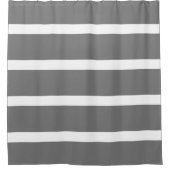 Grijs en Wit Minimal Stripes Home Kantoor Douchegordijn (Voorkant)