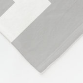 Grijs en wit Modern Boerderij Familie Monogram Fleece Deken (Hoek)