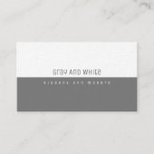 Grijs en Wit Modern Visitekaartje (Voorkant)