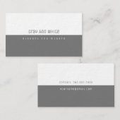 Grijs en Wit Modern Visitekaartje (Voorkant / Achterkant)